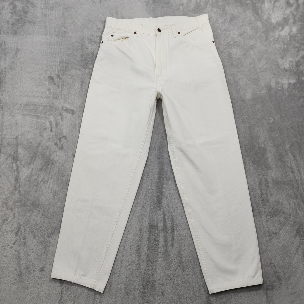 Vintage Levi's 550 Jeans Mens 34x30 White Relaxed Tapered Leg Denim Casual USA